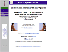 Tablet Screenshot of hautarztpraxis-berlin.com